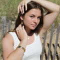 Hans Hansen Inspired 18k Gold Modernist Bracelet