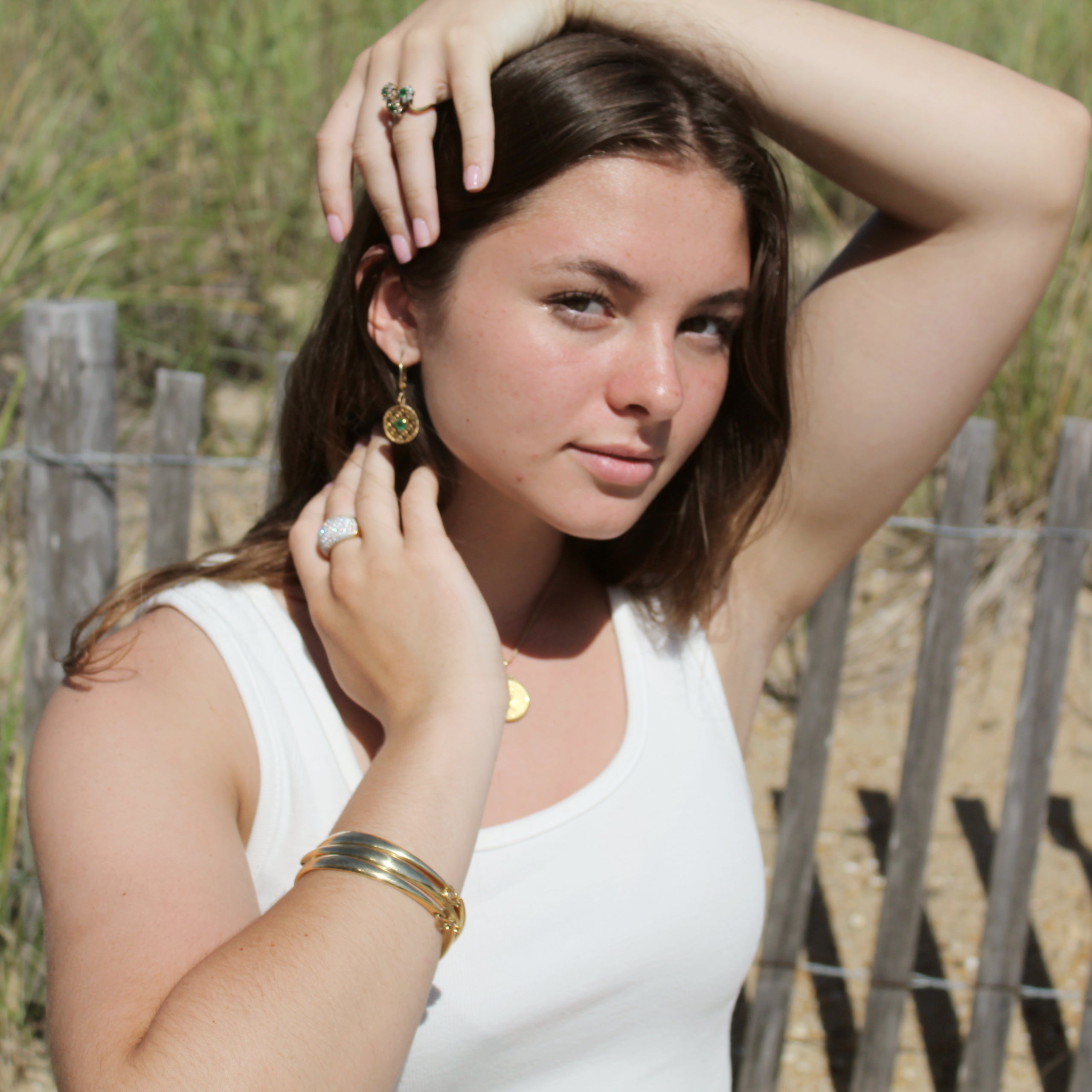 Hans Hansen Inspired 18k Gold Modernist Bracelet