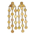 Natural Champagne Quartz Druzy Chandelier Earrings