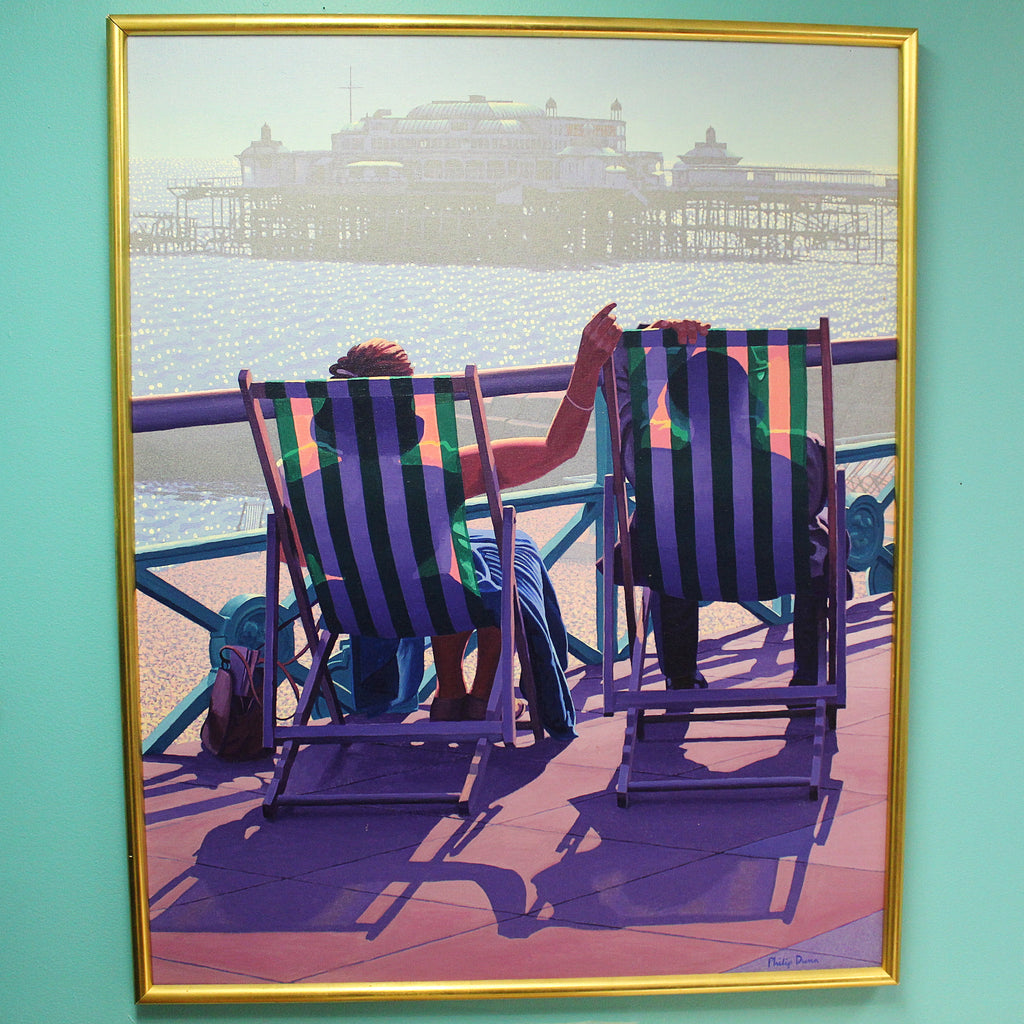 Relaxing in Brighton by Philip Dunn , England, 20th Century