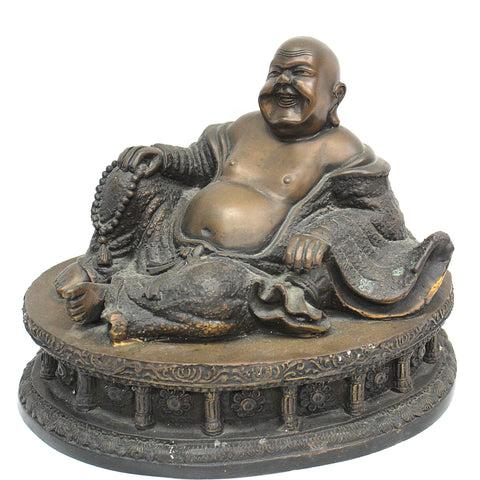 Bronze Hotei, Happy Laughing Buddha of Wealth & Prosperity