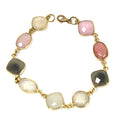 Lovely Mulit-Quartz & 22k Gold Vermeil Bracelet