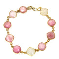 Lovely Rose Quartz & 22k Gold Vermeil Bracelet