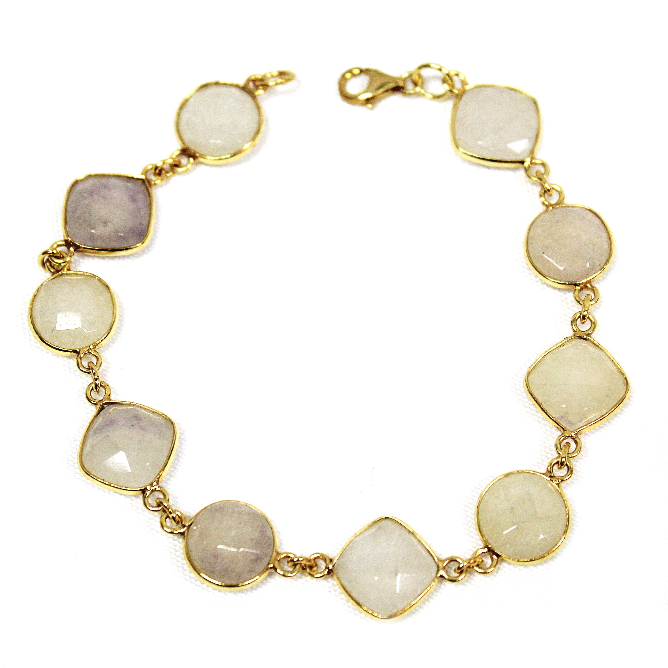 Lovely Quartz & 22k Gold Vermeil Bracelet