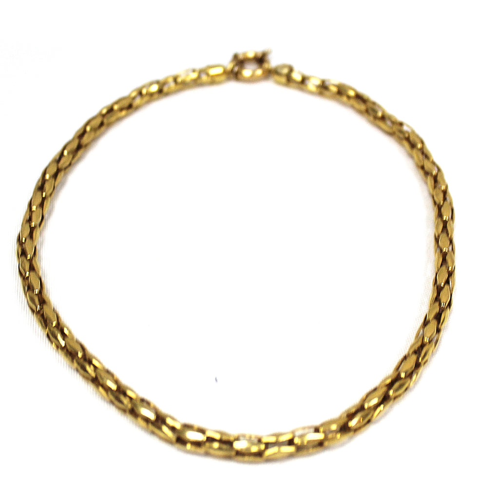 Vintage 14k Yellow Gold Fancy Link Necklace