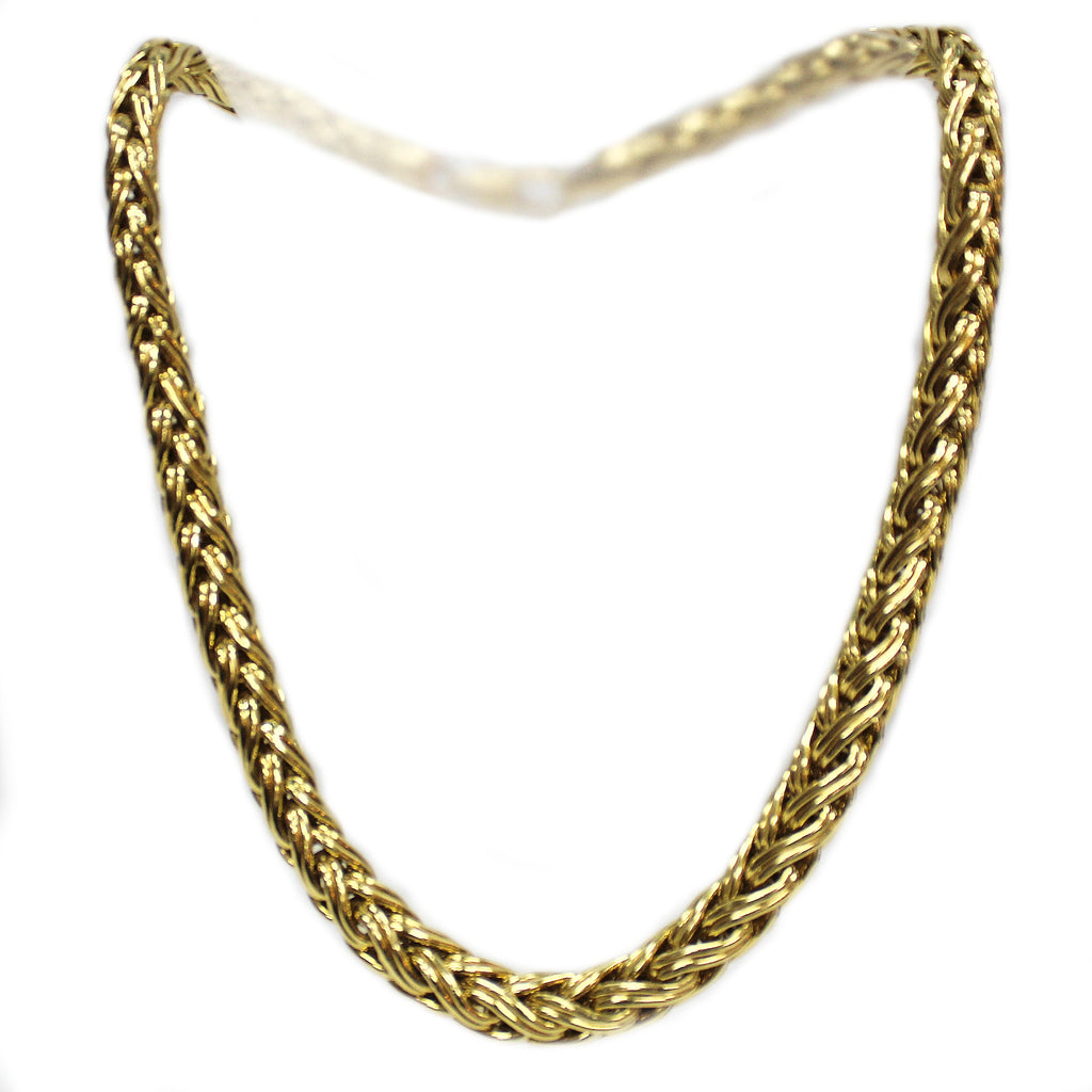 Vintage 18k Yellow Gold Heavy Link Necklace
