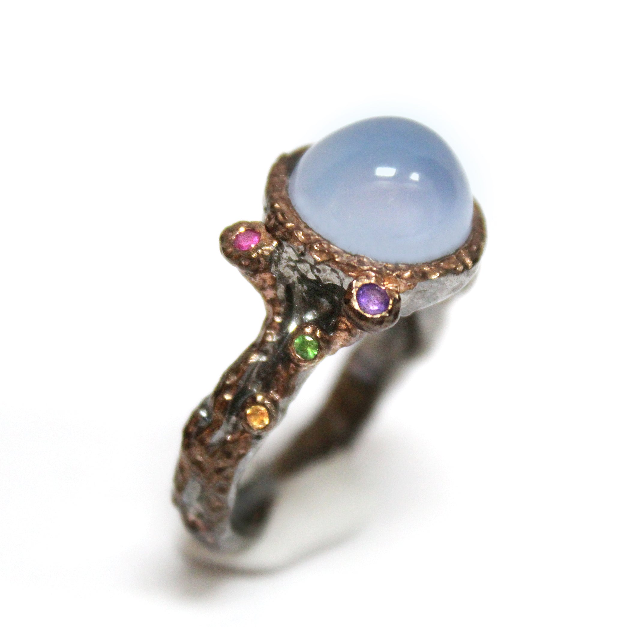 Unique Modern Moonstone Ring
