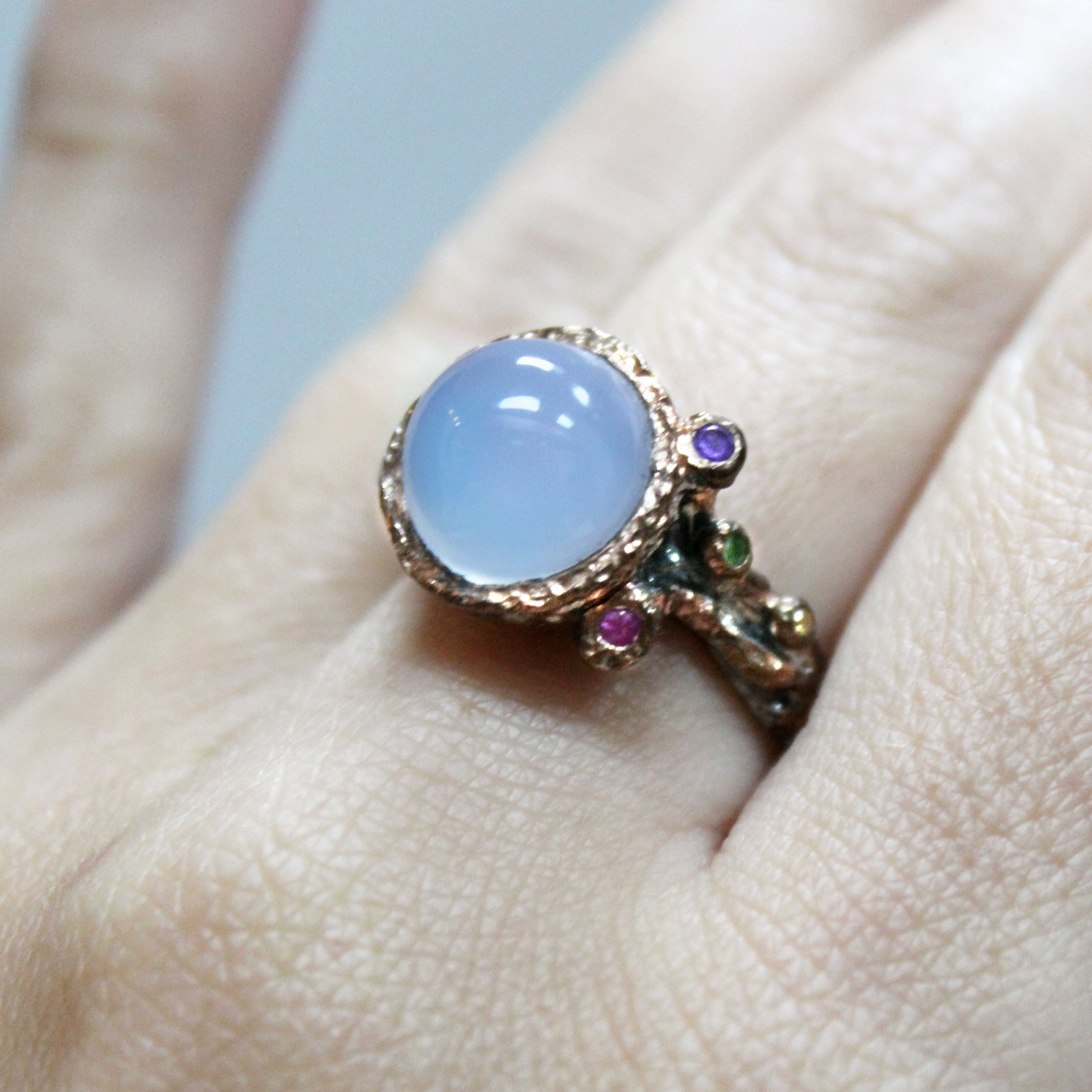 Unique Modern Moonstone Ring