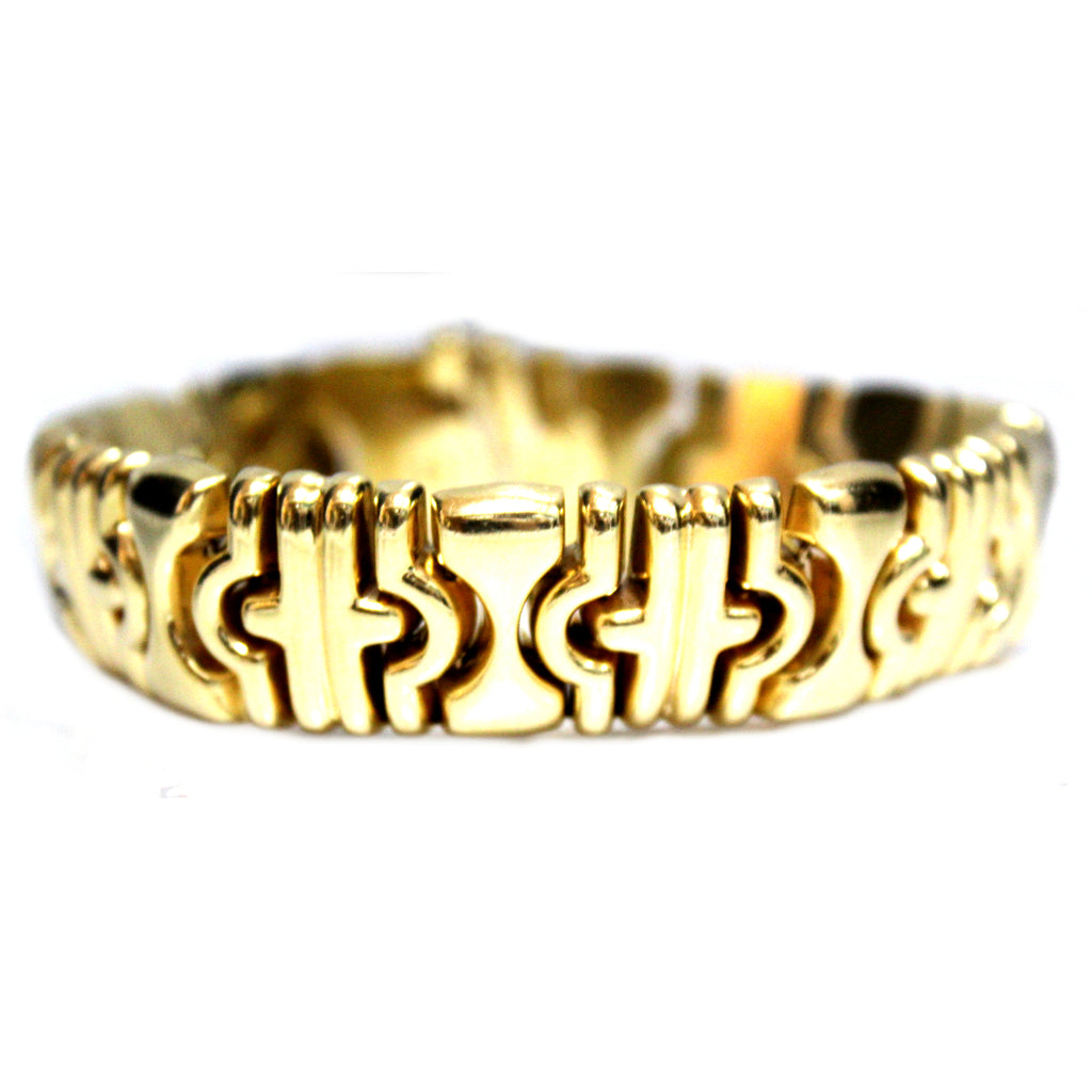 Vintage 14k Yellow Gold Bvlgari Parentesi Style Bracelet