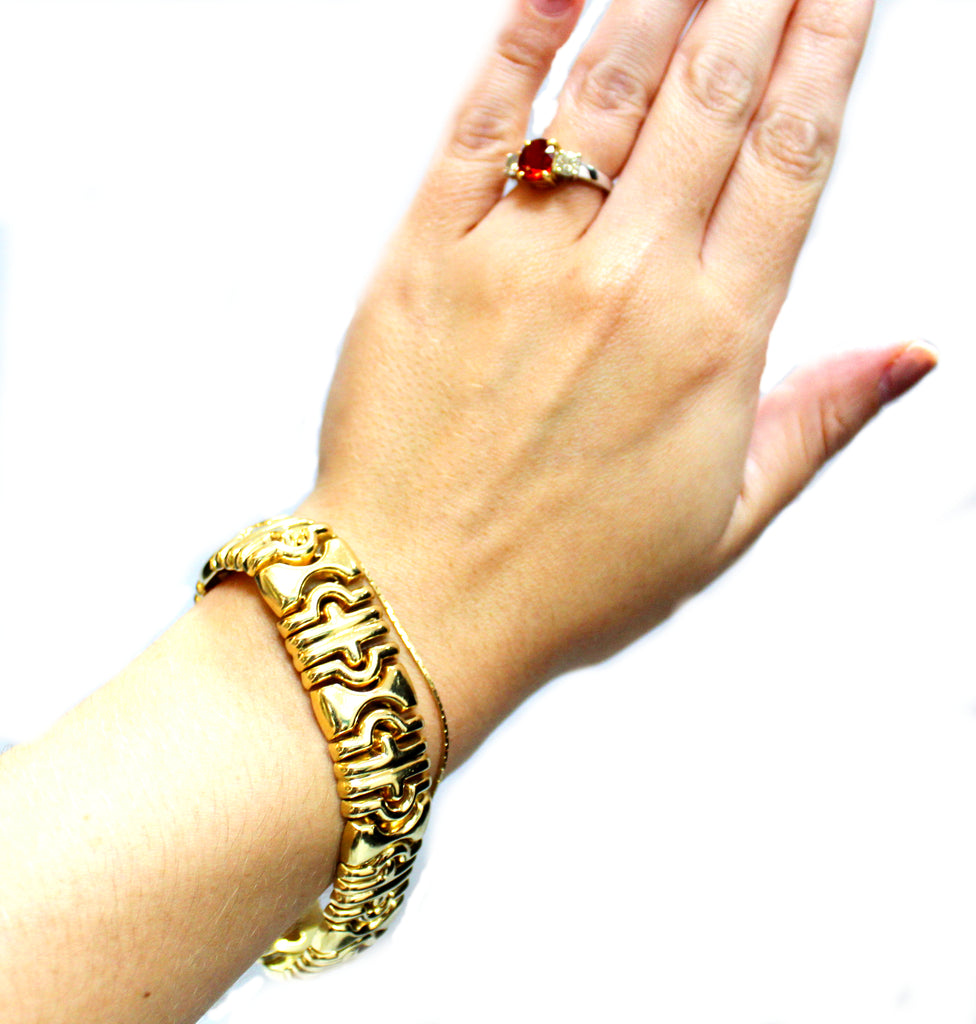 Vintage 14k Yellow Gold Bvlgari Parentesi Style Bracelet
